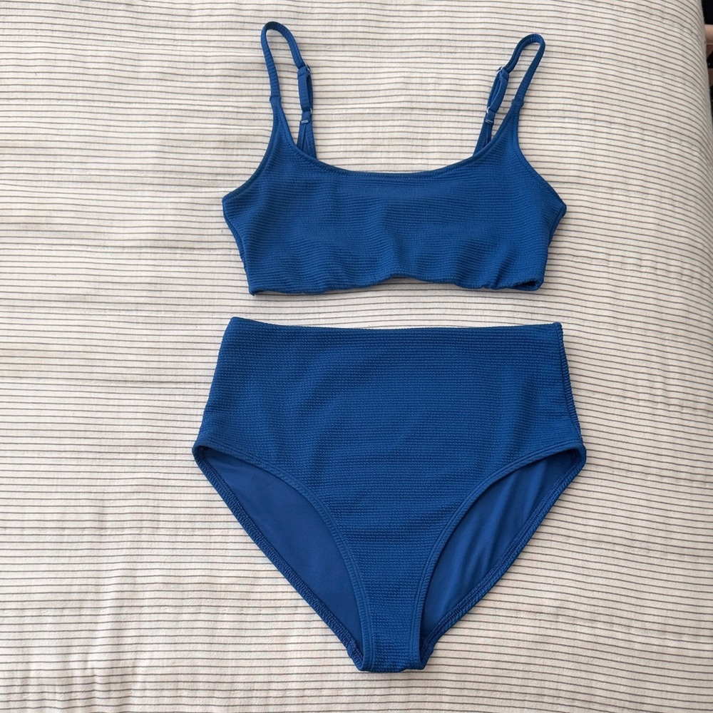Royal Blue Highwaist Bikini Set